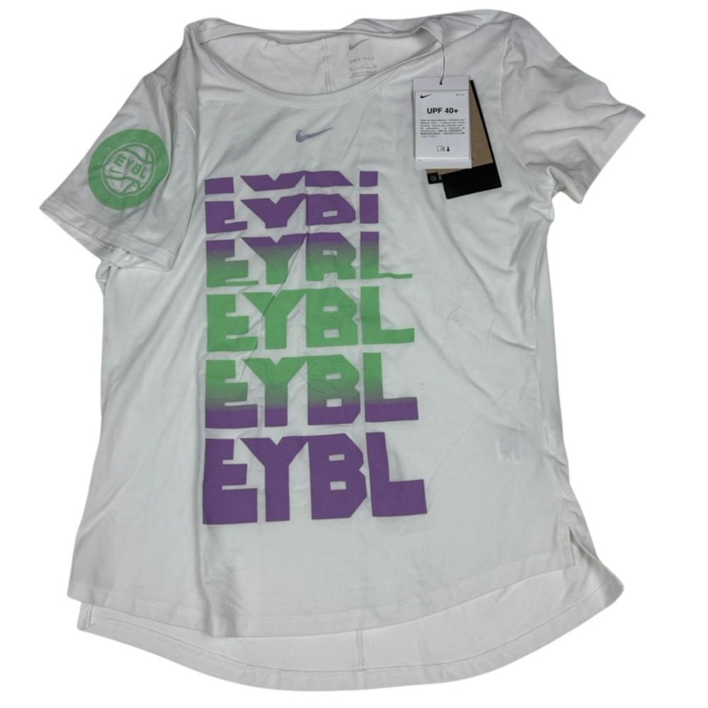 Nike EYBL Nationals 2023 Dri-Fit UPF 40+ Shirt‎ Women's Small White Purple Green